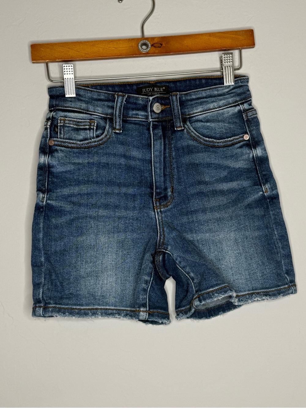 Judy Blue high waisted dark wash denim shorts size XS stretch